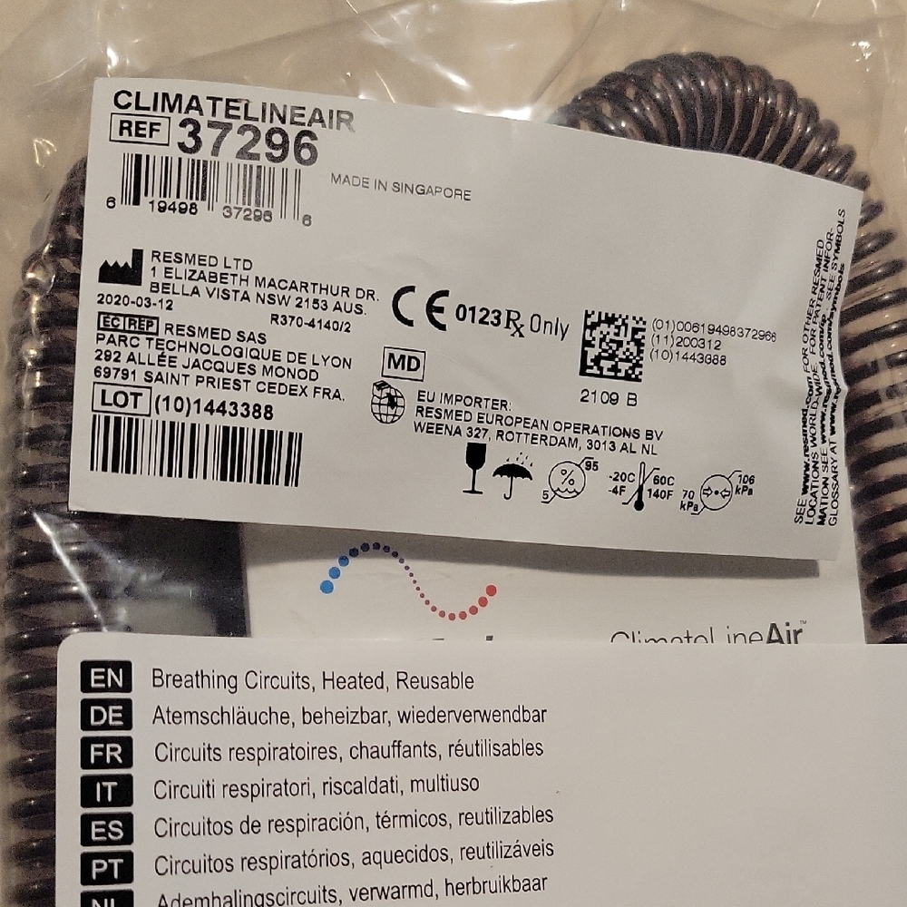 ResMed ClimateLineAir Tubing for Airsense10 Cpap & AirCurve10 BiLevel